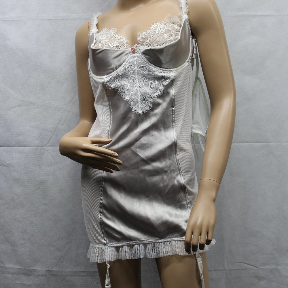 Frederick's of Hollywood Moonbeam Garter Chemise